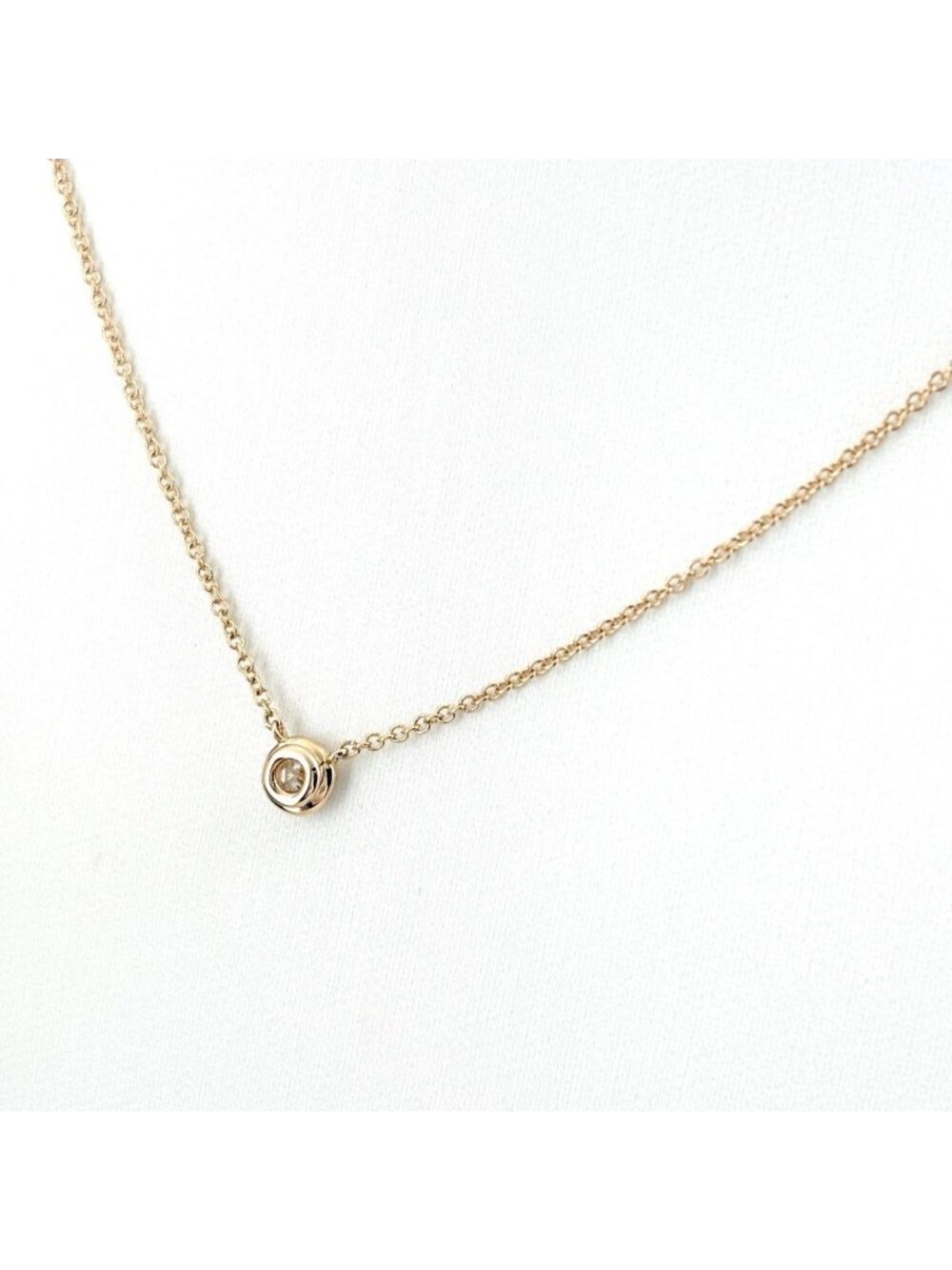 Tiffany & Co Solesto Diamond Necklace PG Pink Gold Pendant Pave - Picture 3 of 7
